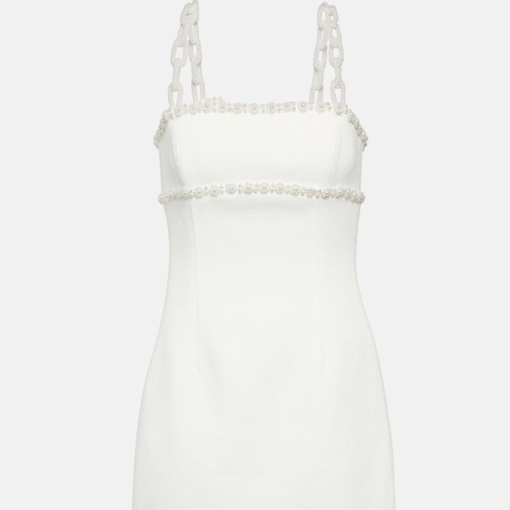 REBECCA VALLANCE Perle embellished crêpe minidress